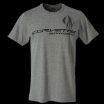 Click Here For Full Product Info E15809 SHIRT-C7 CORVETTE STINGRAY CHEST LOGO-BLENDED COTTON-HEATHER GREY