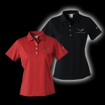 E15868 SHIRT-LADIES-POLO-C7 LADIES NIKE DRI FIT-RED