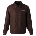 E15884 JACKET-MENS-ROOSEVELT STINGRAY-EMBROIDERED-100% POLYESTER MICRO SUEDE-BROWN