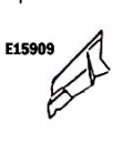 Click Here For Full Product Info E15909 SKIRT-INNER FENDER-RIGHT-PRESS MOLDED-WHITE-53-54