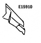 E15910 SKIRT-INNER FENDER-LEFT-PRESS MOLDED-WHITE-53-54