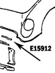 E15912 BONDING STRIP-RADIATOR SUPPORT-UPPER LEFT-53-57