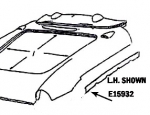 E15932 BONDING STRIP-RIGHT SIDE FENDER-PRESS MOLDED-WHITE-56-57