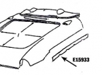 E15933 BONDING STRIP-LEFT SIDE FENDER-PRESS MOLDED-WHITE-56-57