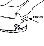 E15939 BONDING STRIP-FRONT PANEL TO SURROUND-PRESS MOLDED-WHITE-LEFT HAND-56-57