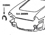 E15941 BONDING STRIP-HEADLAMP BUCKET-WHITE-LEFT HAND-56-57