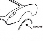 E16005 REINFORCEMENT-REAR WHEEL OPENING-PRESS MOLDED-WHITE-RIGHT-56-60