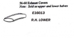 E16013 COVER-TAILPIPE-LOWER-PRESS MOLDED-WHITE-RIGHT-56-60