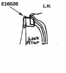 Click Here For Full Product Info E16026 REINFORCEMENT-LOCK PILLAR-UPPER-PRESS MOLDED-WHITE-LEFT-56-60