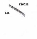 E16028 BONDING STRIP-REAR FENDER-PRESS MOLDED-WHITE-LEFT-56-57
