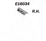 E16034 BONDING STRIP-REAR FENDER-FRONT SECTION-PRESS MOLDED-WHITE-RIGHT-56-60