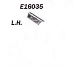 E16035 BONDING STRIP-REAR FENDER-FRONT SECTION-PRESS MOLDED-WHITE-LEFT-56-60