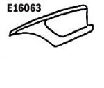 E16063 FENDER-PRESS MOLDED-WHITE-LEFT HAND-58-61
