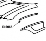 E16065 BONDING STRIP-FENDER-PRESS MOLDED-WHITE-LEFT HAND-58-61