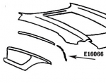 E16066 BONDING STRIP-FRONT WHEEL OPENING-PRESS MOLDED-WHITE-RIGHT-58-61