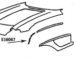E16067 BONDING STRIP-FRONT WHEEL OPENING-PRESS MOLDED-WHITE-LEFT-58-61