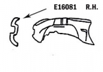 E16081 BONDING STRIP-INNER SKIRT-FRONT-PRESS MOLDED-WHITE-RIGHT HAND-58-62
