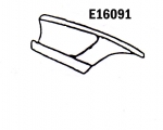 E16091 FENDER-FRONT-PRESS MOLDED-WHITE-RIGHT HAND-62