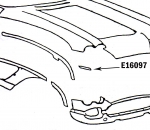 E16097 BONDING STRIP-FRONT PANEL TO SURROUND-PRESS MOLDED-WHITE-RIGHT HAND-62