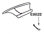 E16122 LOUVRE-FRONT FENDER-PRESS MOLDED-WHITE-LEFT HAND-62