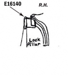 Click Here For Full Product Info E16140 REINFORCEMENT-LOCK PILLAR-UPPER-PRESS MOLDED-WHITE-RIGHT HAND-61-62