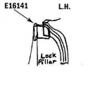 Click Here For Full Product Info E16141 REINFORCEMENT-LOCK PILLAR-UPPER-PRESS MOLDED-WHITE-LEFT HAND-61-62
