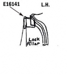 E16141 REINFORCEMENT-LOCK PILLAR-UPPER-PRESS MOLDED-WHITE-LEFT HAND-61-62