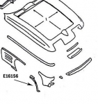 E16156 BONDING STRIP-WHEEL OPENING-PRESS MOLDED-GRAY-RIGHT HAND-65-66