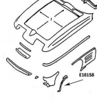 E16158 BONDING STRIP-WHEEL OPENING-PRESS MOLDED-WHITE-LEFT HAND-63-65