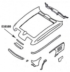 Click Here For Full Product Info E16160 BONDING STRIP-UPPER GRILLE PANEL-PRESS MOLDED-WHITE-63-66