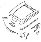 E16167 PANEL-FRONT LOWER-PRESS MOLDED-WHITE-63-64