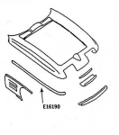 Click Here For Full Product Info E16190 BONDING STRIP-UPPER FENDER-PRESS MOLDED-GRAY-RIGHT HAND-63-66