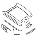 Click Here For Full Product Info E16192 BONDING STRIP-UPPER FENDER-PRESS MOLDED-BLACK-RIGHT HAND-67