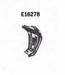 E16278 COVER-DOOR HINGE PILLAR-PRESS MOLDED-WHITE-RIGHT HAND-63-65