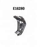 E16280 COVER-DOOR HINGE PILLAR-PRESS MOLDED-GRAY-RIGHT HAND-63-66
