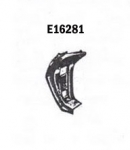 E16281 COVER-DOOR HINGE PILLAR-PRESS MOLDED-BLACK-LEFT HAND-67
