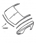Click Here For Full Product Info E16287 BONDING STRIP-UPPER TAILLAMP PANEL-PRESS MOLDED-GRAY-63-66