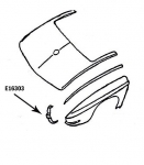 E16303 BONDING STRIP-TAILLAMP-VERTICAL-PRESS MOLDED-GRAY-RIGHT HAND-63