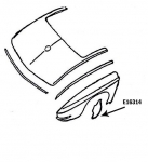 Click Here For Full Product Info E16314 BAFFLE-REAR FENDER-REAR BAFFLE-PRESS MOLDED-GRAY-RIGHT HAND-63-66