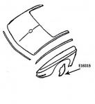 Click Here For Full Product Info E16315 BAFFLE-REAR FENDER-REAR BAFFLE-PRESS MOLDED-BLACK-RIGHT HAND-67