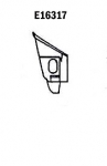 Click Here For Full Product Info E16317 BAFFLE-REAR FENDER-FRONT BAFFLE-PRESS MOLDED-WHITE-LEFT HAND-63-65