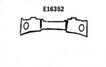 E16352 PANEL-REAR EXHAUST-WITH BEZEL FLANGES-PRESS MOLDED-GRAY-64-65