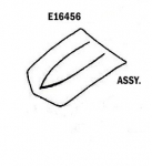 E16456 HOOD-ASSEMBLY-SMALL BLOCK-PRESS MOLDED-BLACK-68-69