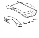 Click Here For Full Product Info E16479 BONDING STRIP-PANEL-FRONT LOWER-PRESS MOLDED-BLACK-RIGHT HAND-68-72