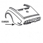 Click Here For Full Product Info E16525 FENDER-REAR-PRESS MOLDED-BLACK-LEFT-68-69