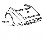 Click Here For Full Product Info E16529 FENDER-REAR-PRESS MOLDED-BLACK-LEFT-70-72