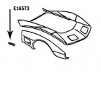 E16573 EXTENSION-LOWER COWL-PRESS MOLDED-BLACK-RIGHT HAND-68-82