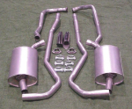 E1661M EXHAUST SYSTEM-ALUMINIZED-2 INCH-SMALL BLOCK- MANUAL-68-72