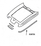 E16731 BONDING STRIP-UPPER FENDER-HAND LAYUP-WHITE-LEFT HAND-63-65