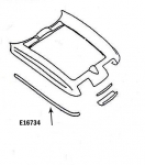 E16734 BONDING STRIP-UPPER FENDER-HAND LAYUP-GRAY-RIGHT HAND-63-66